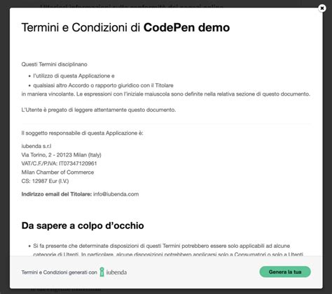 Termini E Condizioni Sito Web Modello E Guida Iubenda Help