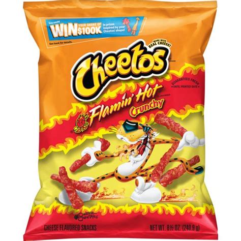 Cheetos Crunchy Hot Cheese Flavored Snacks Ounce Plastic Bag Obx Grocery Delivery Seafood