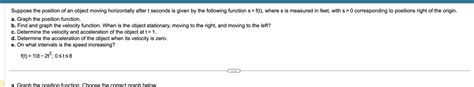 Solved a. Graph the position function. b. Find and graph the | Chegg.com