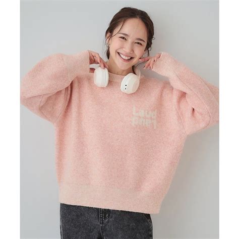 キューティーブロンド Cutie Blonde セットアップ可もちもちミックスヤーンロゴニット ライトピンク 070 ファッション通販 MAGASEEK マガシーク