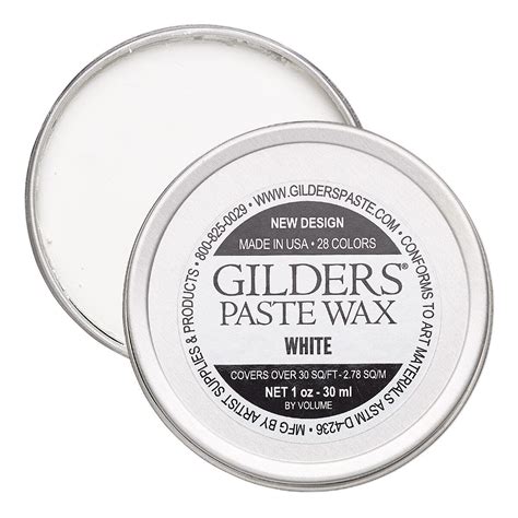 Wax Paste Gilders Paste White Sold Per 1 Ounce Canister Fire