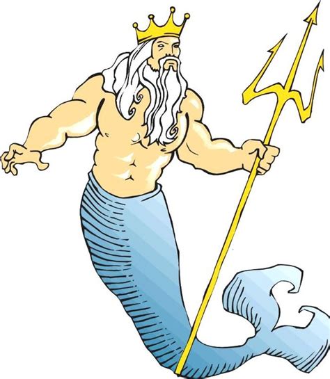 Детские рисунки и картинки с изображением Посейдона