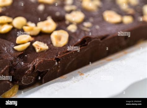 Chocolate Hazelnut Fudge Stock Photo Alamy