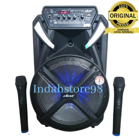 Jual Speaker Portable 12 Inch DAT DT 1210FT X2 Bluetooth Karaoke Extra