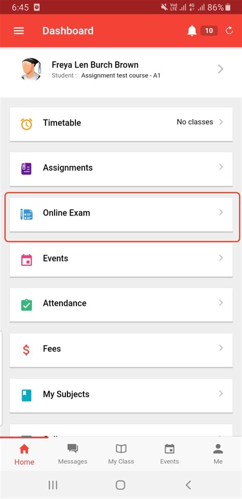Online Exam In Fedena Mobile App Fedena Pro Support