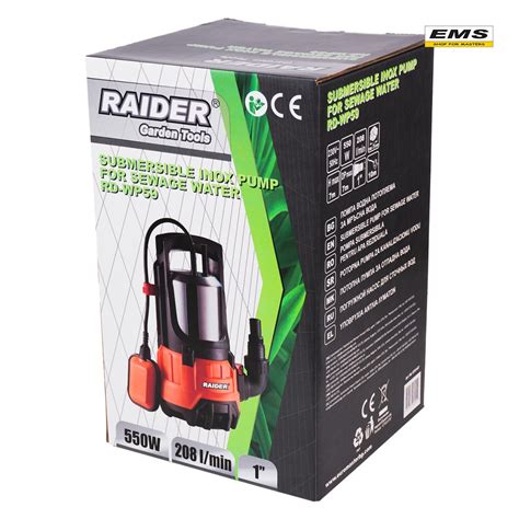 ПОМПА ВОДНА ПОТОПЯЕМА 12.5м3/h 550w INOX RD-WP59 RAIDER