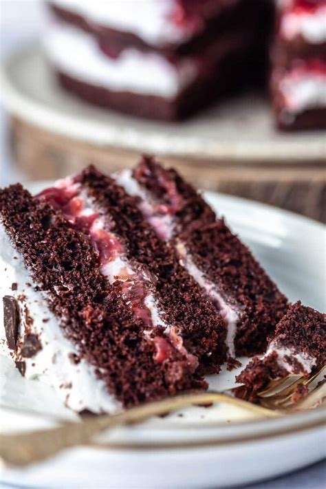 Vegan Black Forest Naked Cake Vibrant Plate