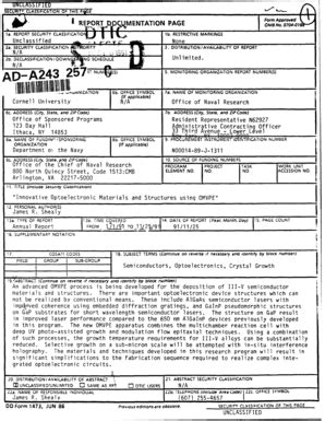 Fillable Online Dtic Security Classification Of This Poe Dtic Fax