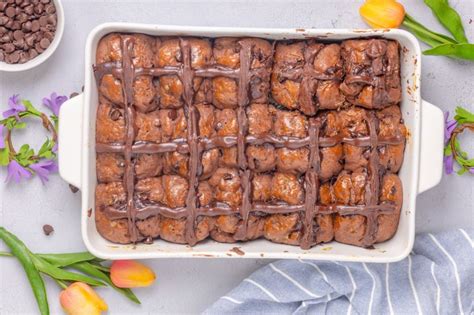Chocolate Hot Cross Buns Gluten Free