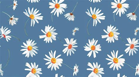 Premium Photo Daisies On A Blue Background