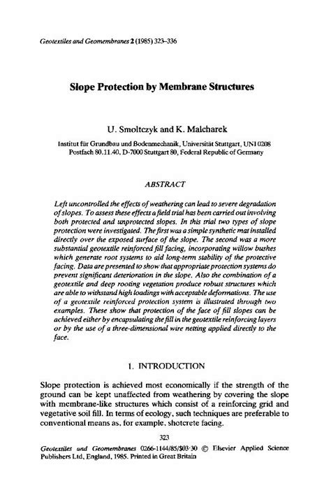 Pdf Slope Protection By Membrane Structures Dokumen Tips