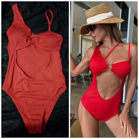 Hot Red One Piece Women S Fashion Swimwear Bikinis Swimsuits On