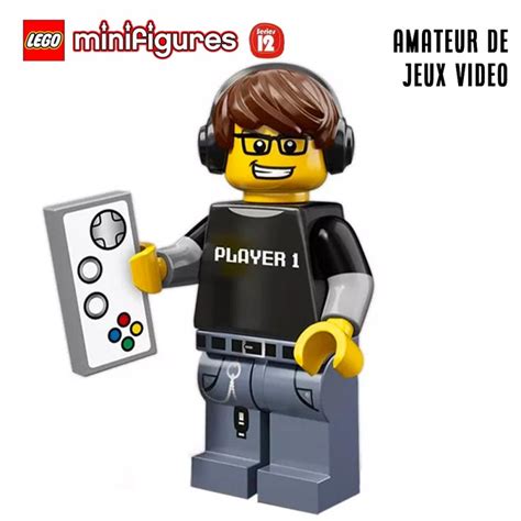 Minifigure LEGO Série 12 L amateur de jeux vidéo Super Briques