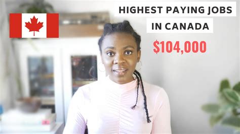 Highest Paying Jobs In Canada With Salaries Youtube