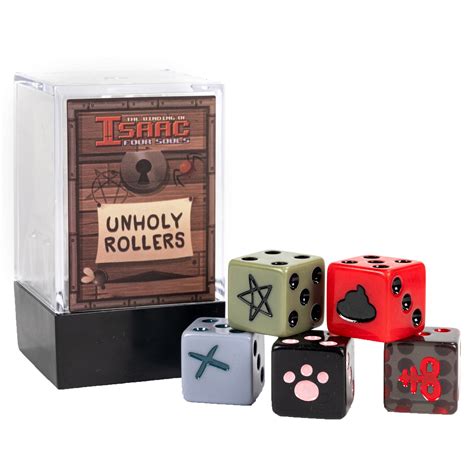 The Binding of Isaac: Four Souls Unholy Rollers Dice Set, 5 Pieces