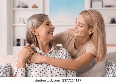 Happy Mature Mother Her Daughter Home Stock Photo Shutterstock