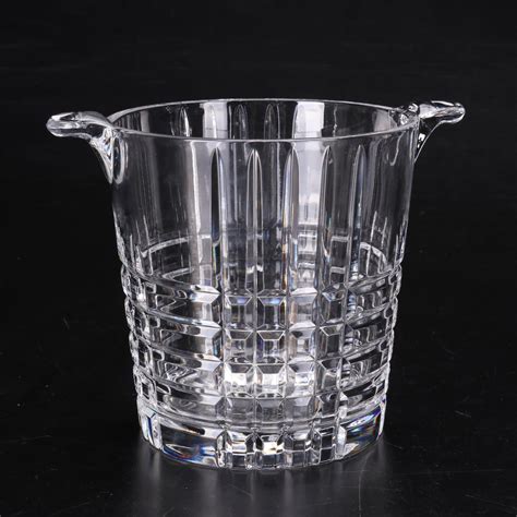 Tiffany And Co Plaid Crystal Ice Bucket Ebth