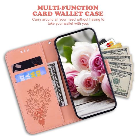 For Infinix Hot 30i Butterfly Rose Embossed Leather Phone Case Pink Alexnld