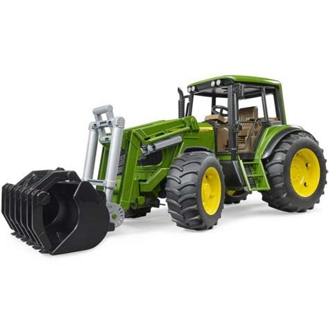 K P Bruder Traktor Leksak John Deere Med Frontlastare