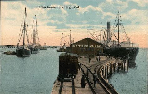 Harbor Scene San Diego, CA Postcard