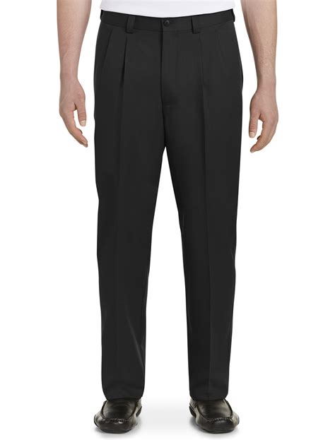 Oak Hill By Dxl Men S Big And Tall Waist Relaxer Pleated Microfiber Pants New And Improved Fit