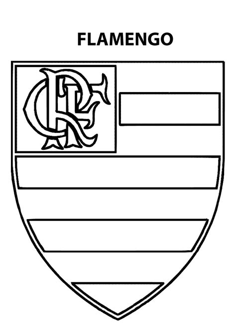 Simbolo Do Flamengo Desenho - Escudo do Flamengo – desenho para imprimir colorir e pintar do brasão ...