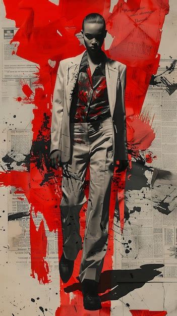 premium photo androgynous model donning  gender neutral oversized