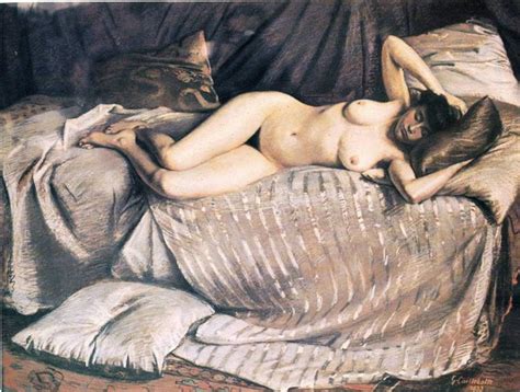 Naked Woman Lying On A Couch Gustave Caillebotte Wikiart Org