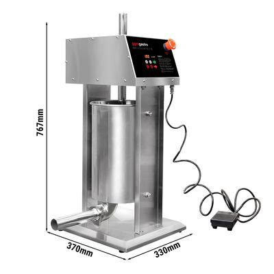 elektrischer wurstfueller  liter  watt edelstahl ggm gastro
