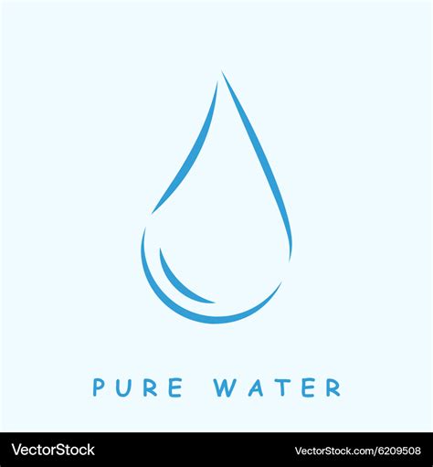 Pure water logo Royalty Free Vector Image - VectorStock