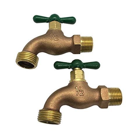 Yaocong Hd 1 2 Heavy Duty Pattern Brass Hose Bibb Mip 1 2 Inch Outdoor Faucet 2pcs 1pack