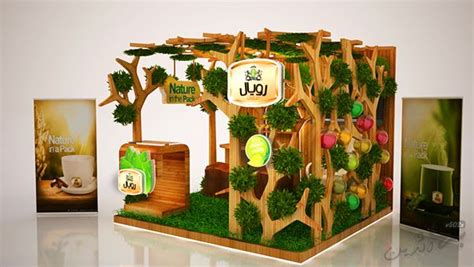 Royal Natural Herb Booth On Behance Booth Design Exhibition