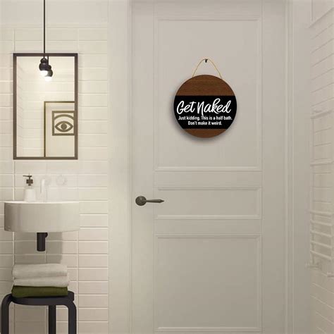 Letrero Con Texto En Ingl S Get Naked Letreros Y Accesorios R Sticos De Granja Impresi N