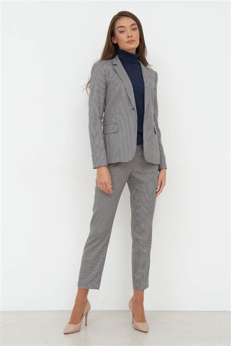 Однобортный жакет в гусиную лапку - купить в интернет-магазине женской ...