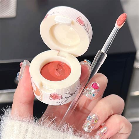 Mousse Canned Lip Glaze Mud Lama Líquida À Prova D água Batom Nude Pink Lips Cheek Tint