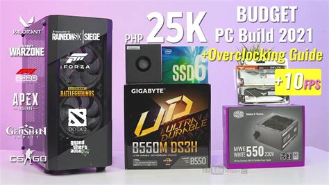 Vlog 25k Budget Pc Build 2021 1080p Gaming W Ryzen 3 4350g Overclocking Guide Tested N 11