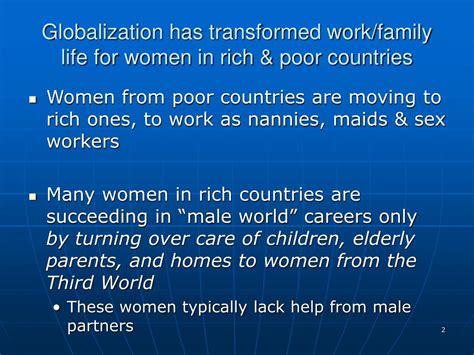 Ppt Nannies Maids And Sex Workers In The New Economy Powerpoint Presentation Id