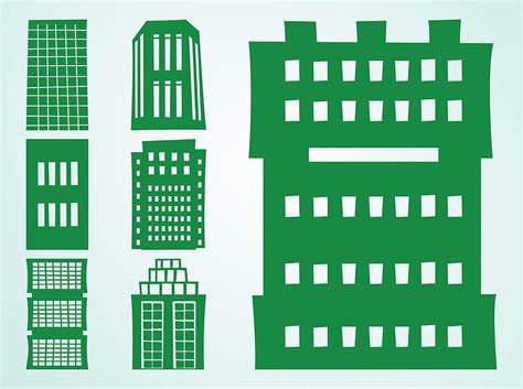 Tall Buildings Set Ai Vector Uidownload