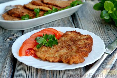 Рецепт: Шницель из свинины с соевым соусом на RussianFood.com