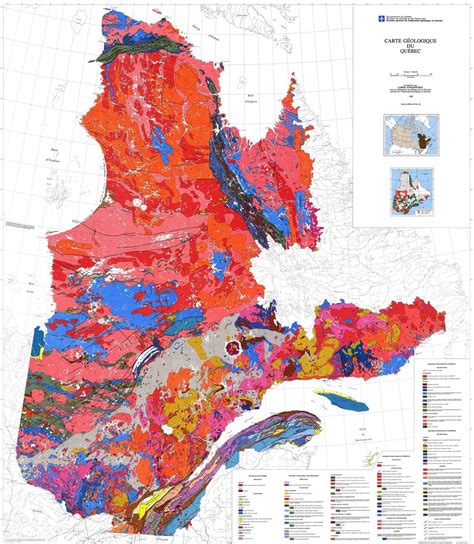 Geological Map Of Qu Bec G Ologie Qu Bec