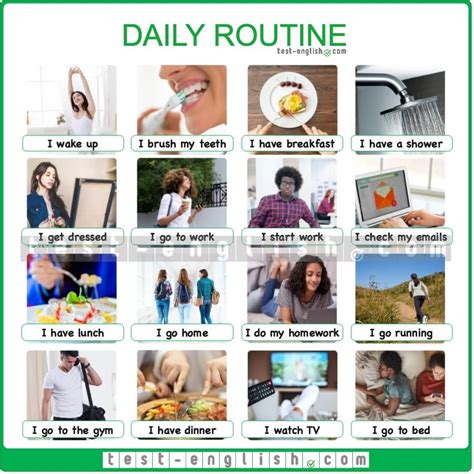 Writing About My Daily Routine Test English