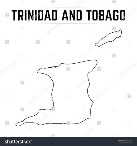 Outline Simple Map Of Trinidad And Tobago Royalty Free Stock Vector 2002634135