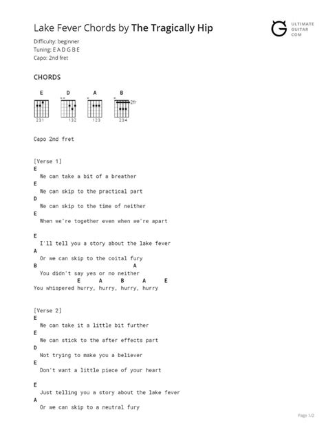 Lake Fever Chords Pdf