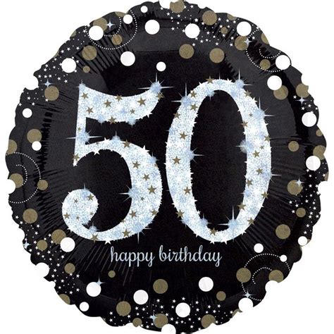 50th Birthday Balloon 18in Sparkling Celebration Party City