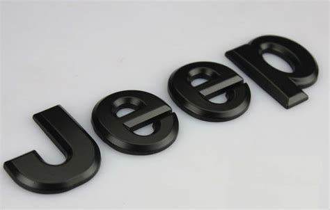 Jeep 3d Letters Emblem Badge Black Cherokee Wrangler Compass Evolution Gt