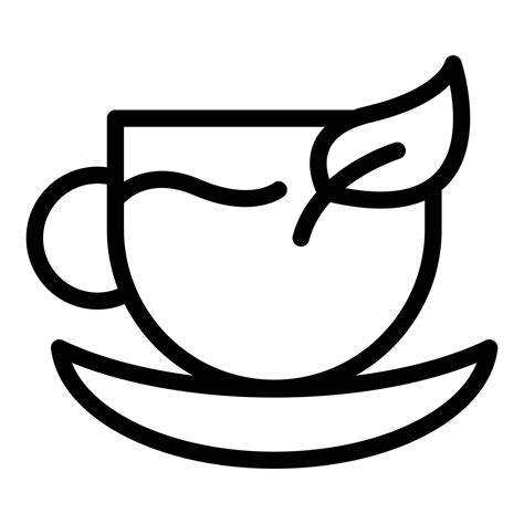 China Tea Cup Icon Outline Style 15688770 Vector Art At Vecteezy