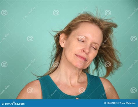 Expression Of Pleasure On Mature Woman Stock Photo Image Of Portrait Adult 14482222