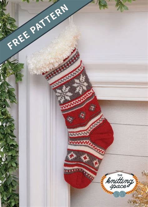 Festive Fair Isle Knitted Stocking Free Knitting Pattern Video Artofit