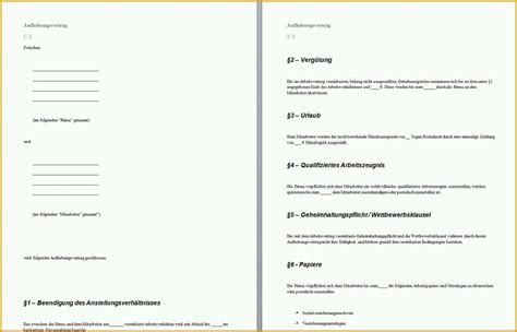 Faszinieren Aufhebungsvertrag Arbeitnehmer Aufhebungsvertrag Muster