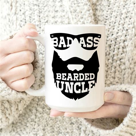 Bad Ass Bearded Uncle Gift Beard Uncle New Uncle Gift Etsy Nederland